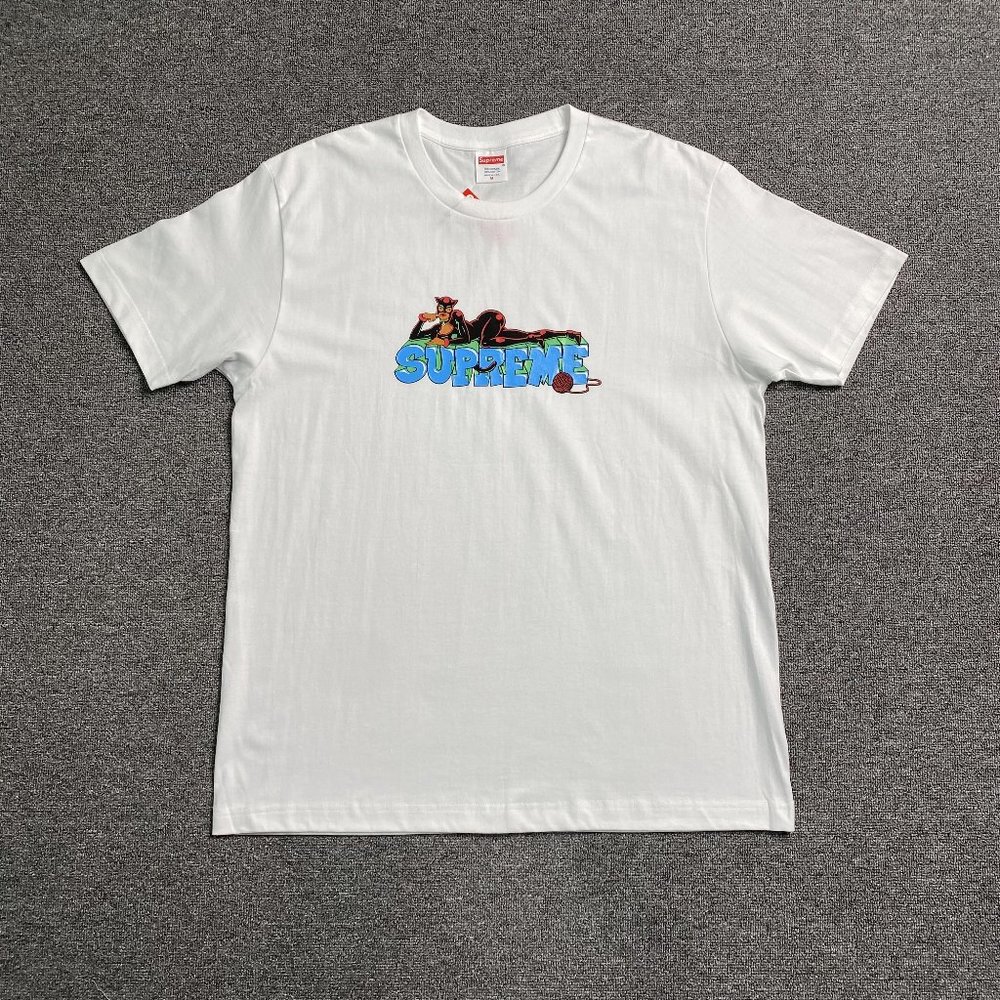 Supreme Catwoman Catwoman Cartoon Alphabet T-shirt